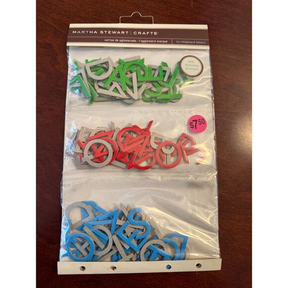 Martha Stewart Crafts 111 Chipboard Letters. - Picture 1 of 1